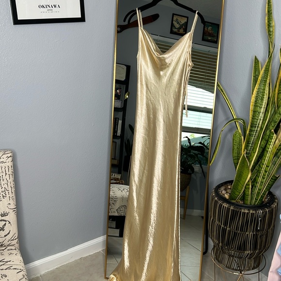 Rat & Boa | The Lumina Maxi Dress In Gold | - Picture 6 of 9